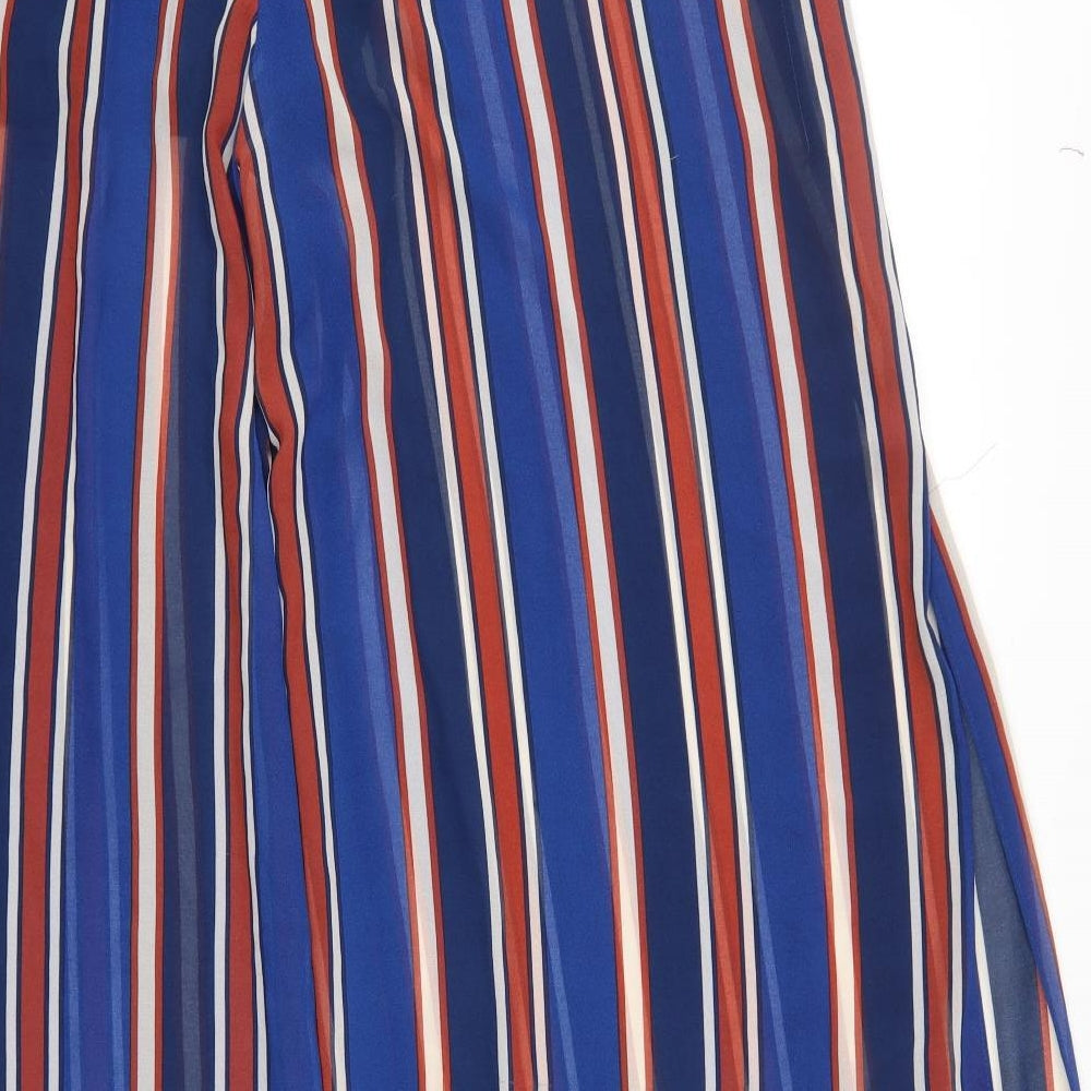 JustFab Womens Multicoloured Striped Trousers Size L L33 in