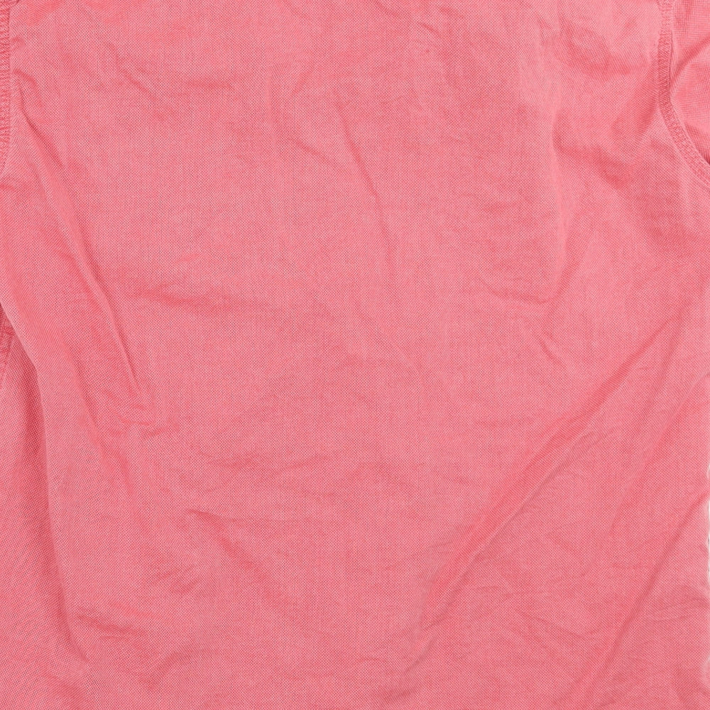 Marks and Spencer Mens Red Button-Up Size S