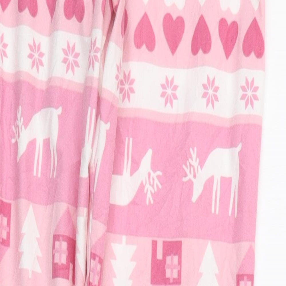 F&F Girls Pink Geometric Top Lounge Pants Size 11-12 Years