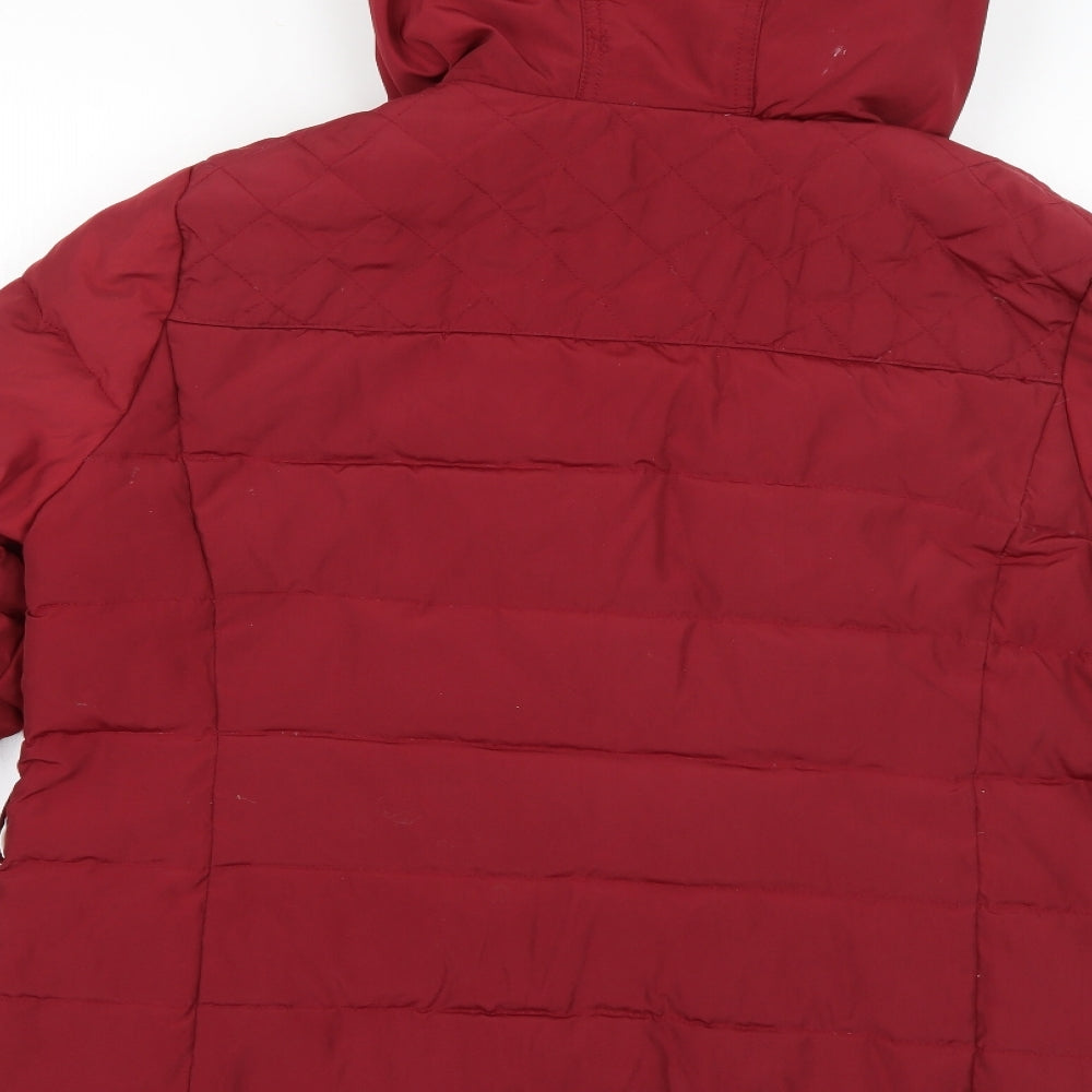 Cherokee Womens Red Pea Coat Coat