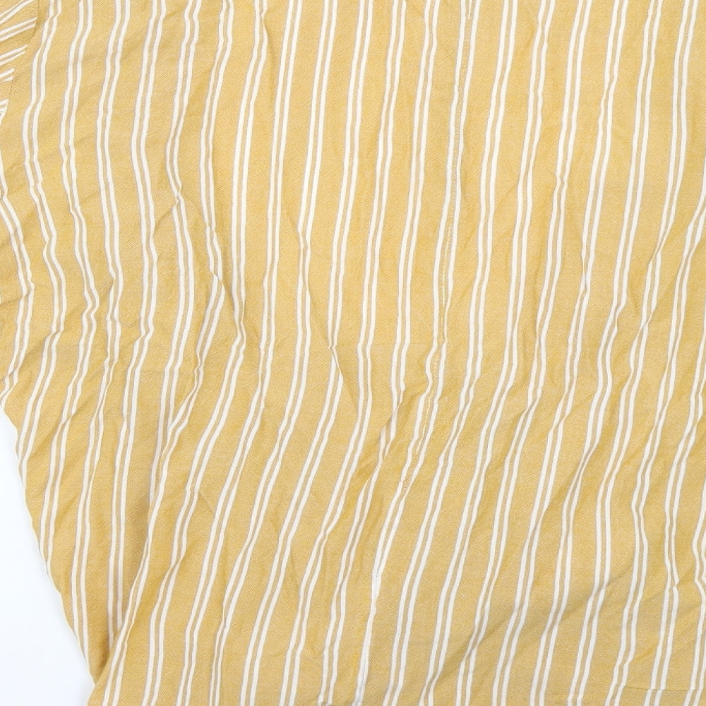 Marks and Spencer Womens Yellow Striped Basic Blouse Size 22
