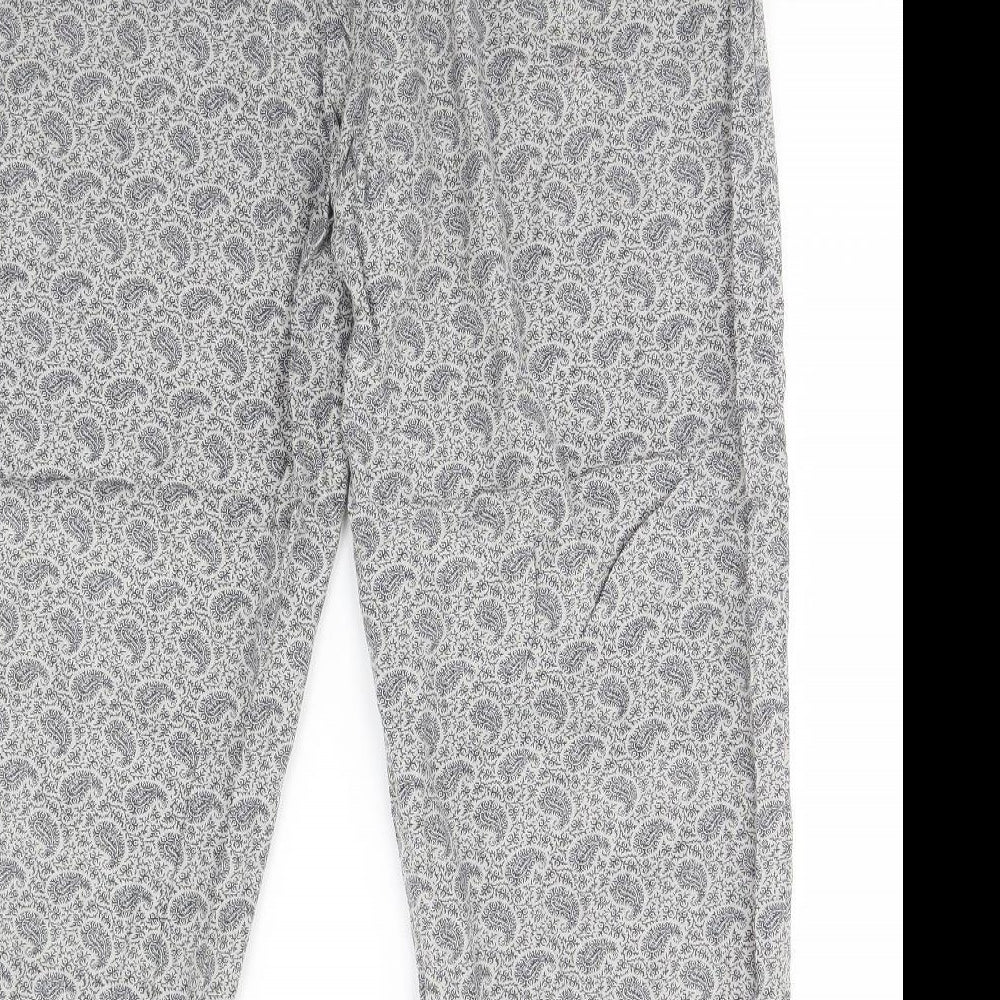 Marisota Womens Blue Fair Isle Trousers Size 18 L31 in