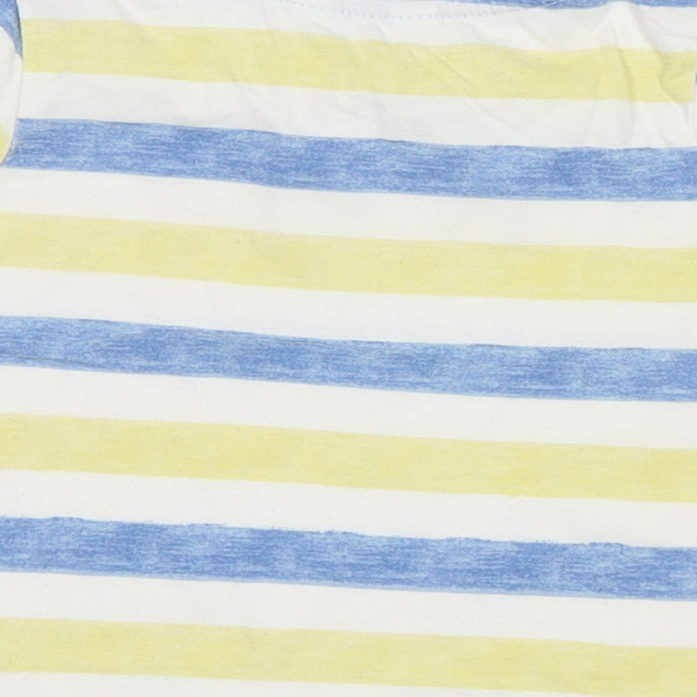 M&Co Baby Blue Striped Basic Polo Size 9-12 Months