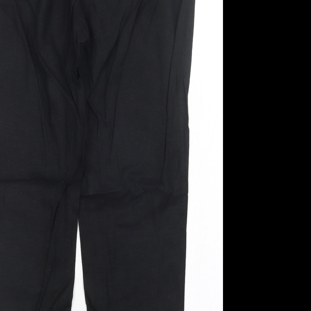 M&S Womens Black Trousers Size 12 L27 in