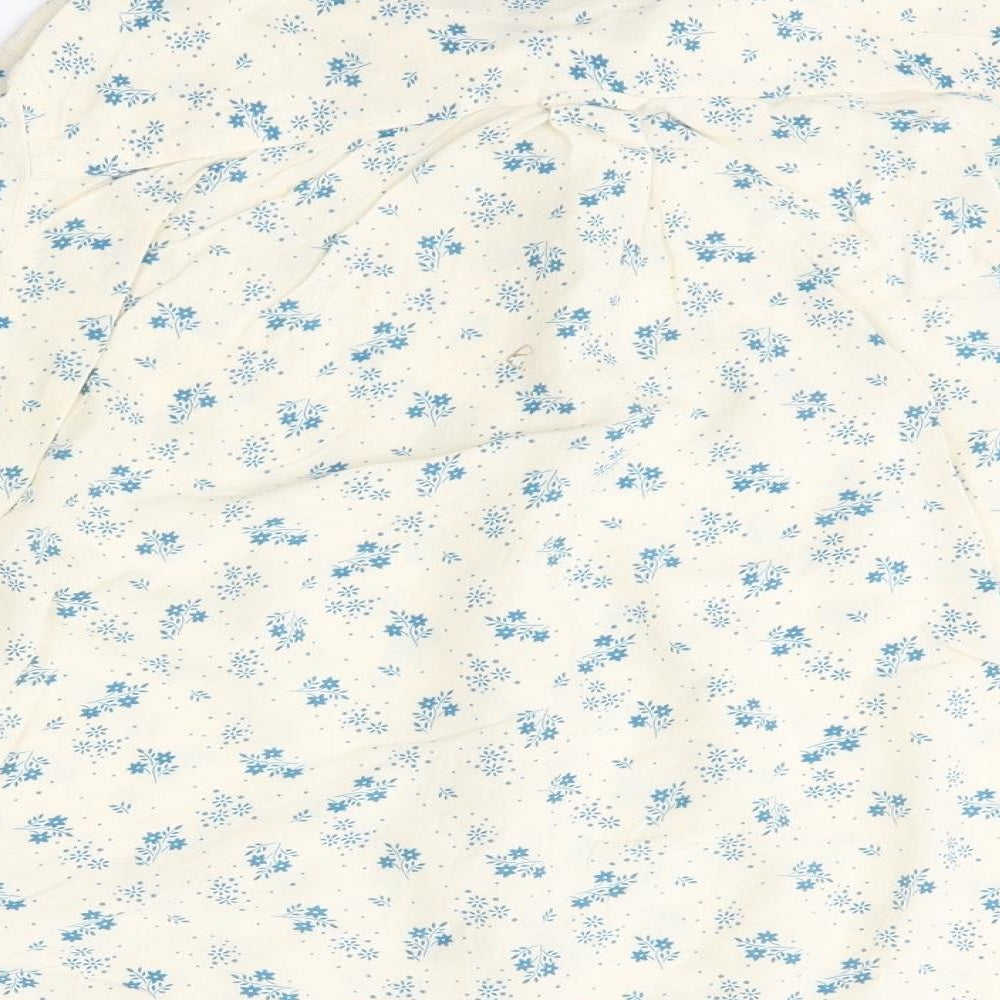 CCC Womens Ivory Floral Basic Button-Up Size 14 - boyfriend fit