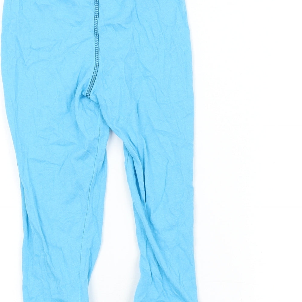 Preworn Boys Blue Colourblock Pyjama Pants Size 3-4 Years