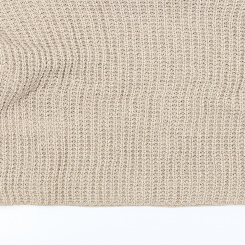 Missguided Womens Beige Check Pullover Jumper
