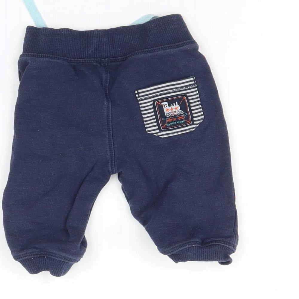 Marks and Spencer Baby Blue Jogger Trousers Size 3-6 Months