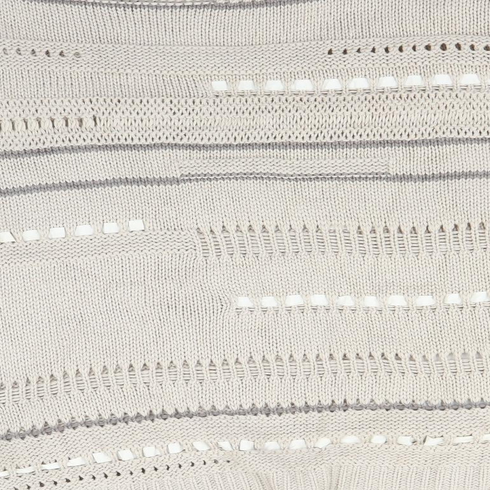 Marks and Spencer Womens Beige Striped Pullover Jumper Size 18