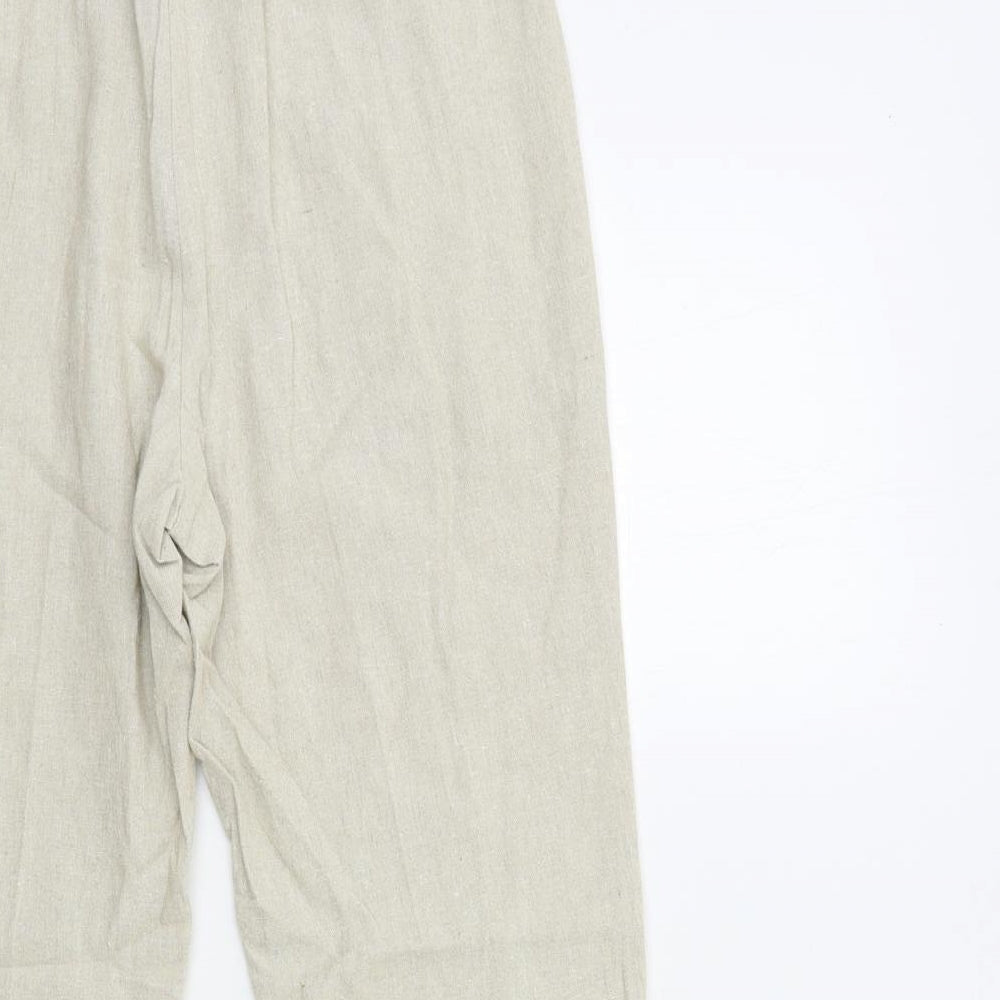 BHS Womens Beige Trousers Size 10 L26 in