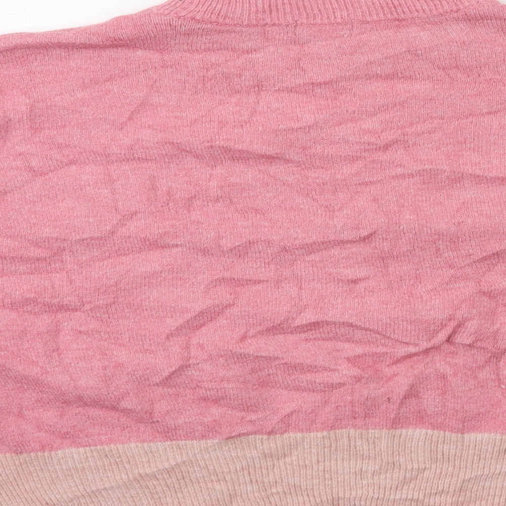 H&M Womens Pink Knit Pullover Sweatshirt Size M