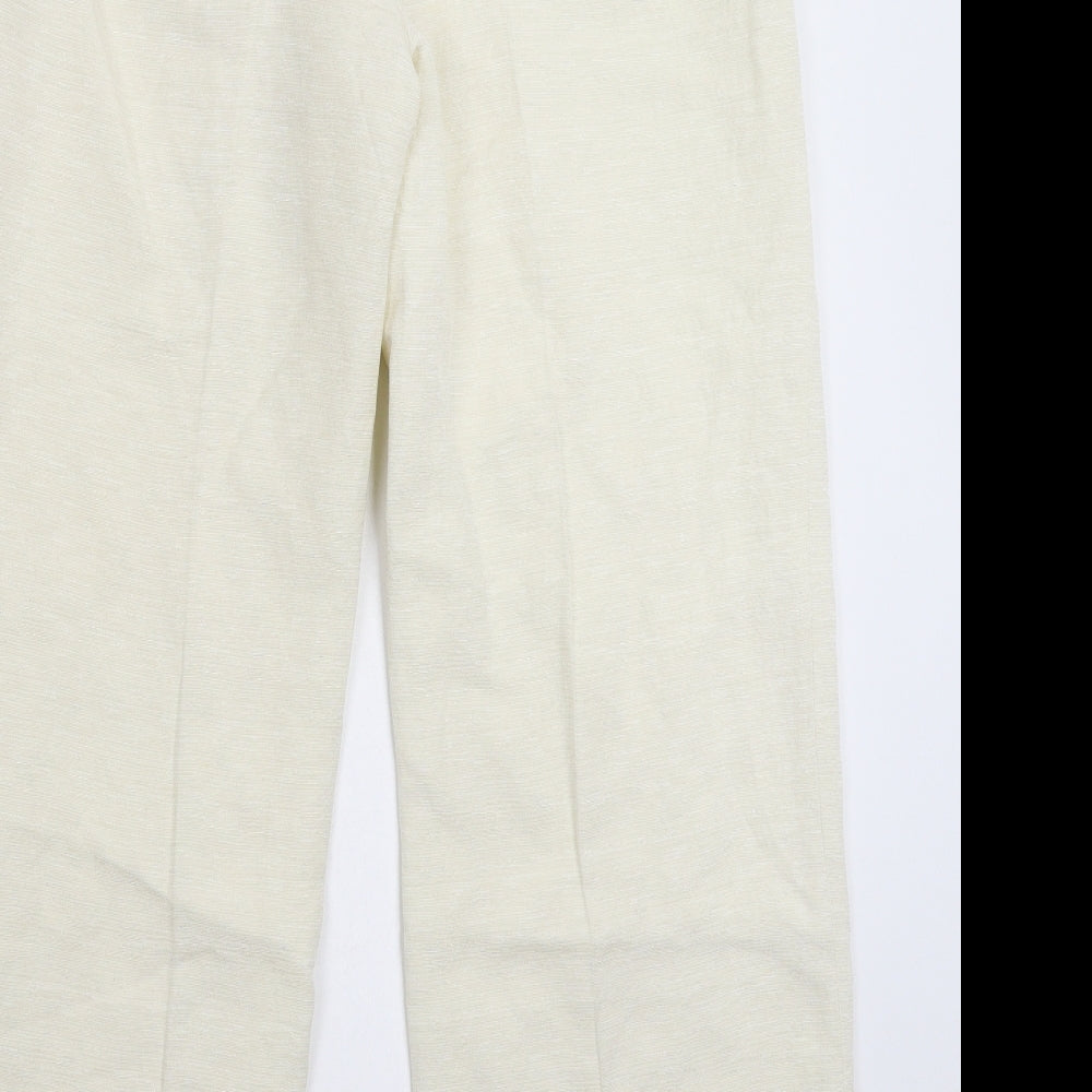 Kaliko Womens White Trousers Size 12 L28 in