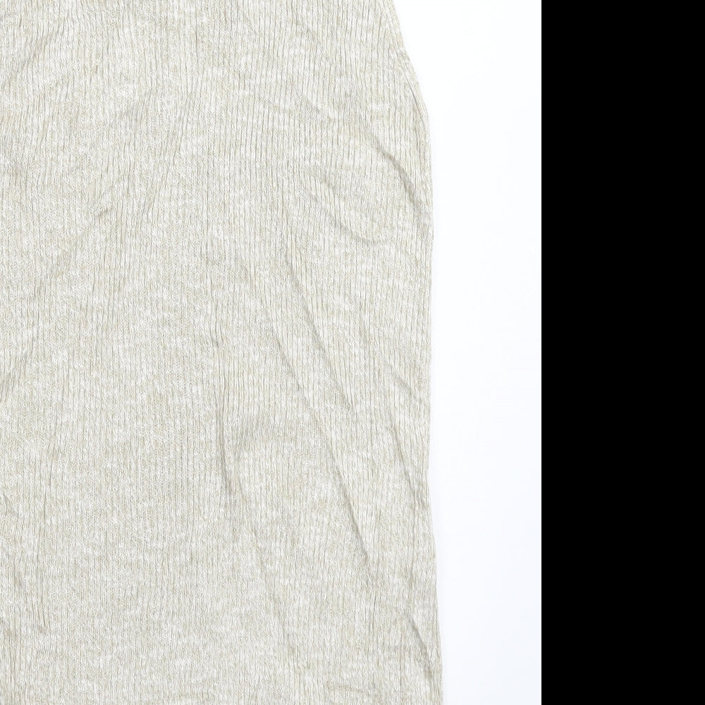 H&M Womens Beige Knit Pullover Jumper Size 14
