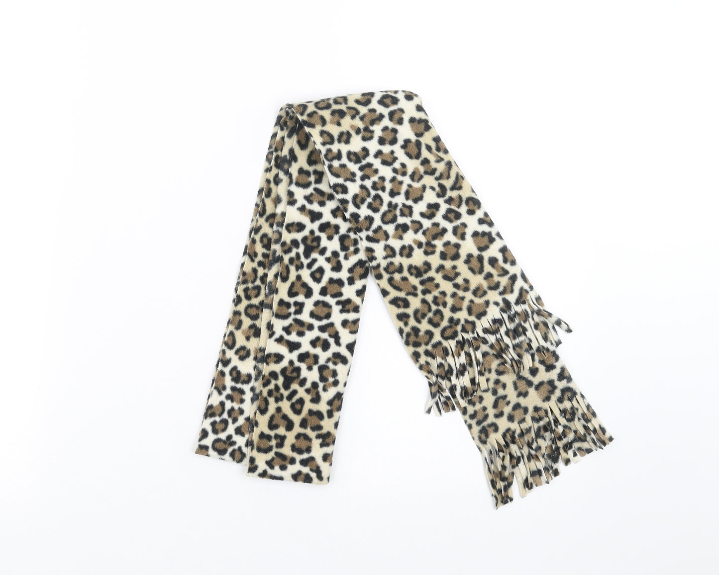 Preworn Womens Beige Animal Print Scarf