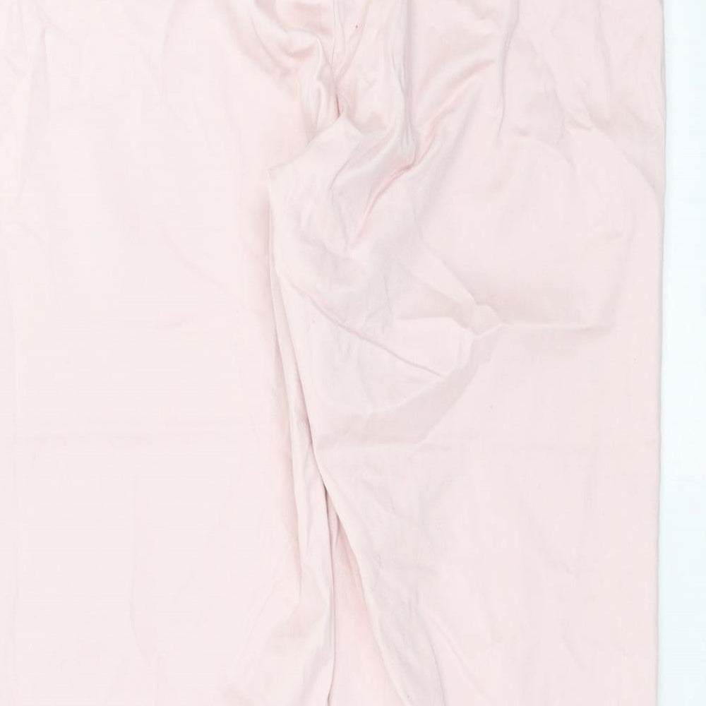 Dorothy Perkins Womens Pink Cropped Trousers Size 14 L23 in