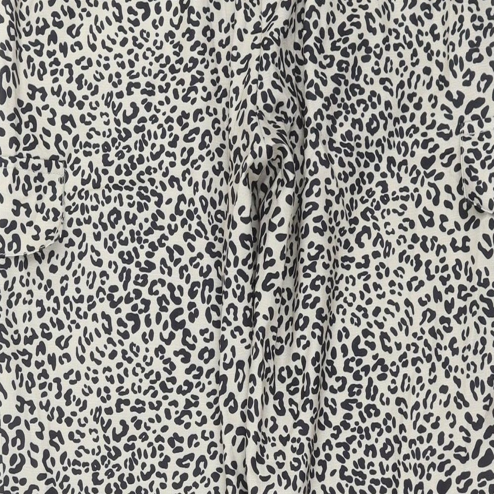 Preworn Womens Beige Animal Print Trousers Size 28 in L27 in - jogger style
