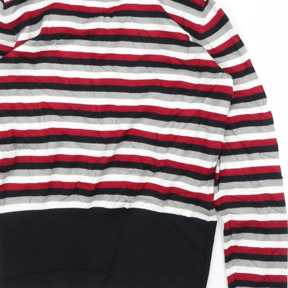 CC Womens Red Striped Pullover Jumper Size S