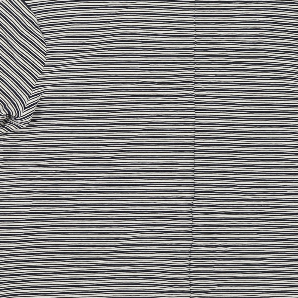 M&S Womens White Striped Jacket Blazer Size 14