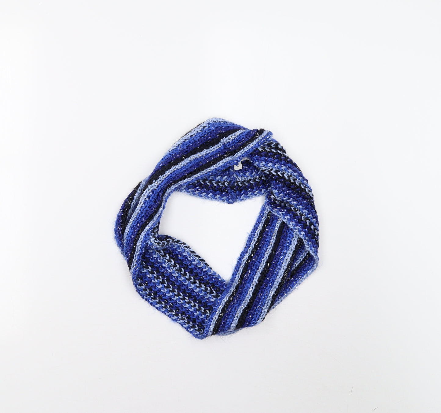 Coldwater Creek Unisex Blue Knit Scarf
