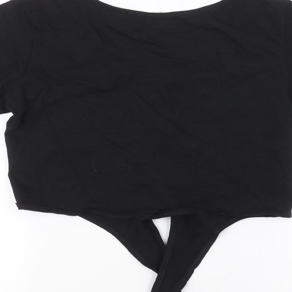 Brave Soul Womens Black Basic Blouse Size 8