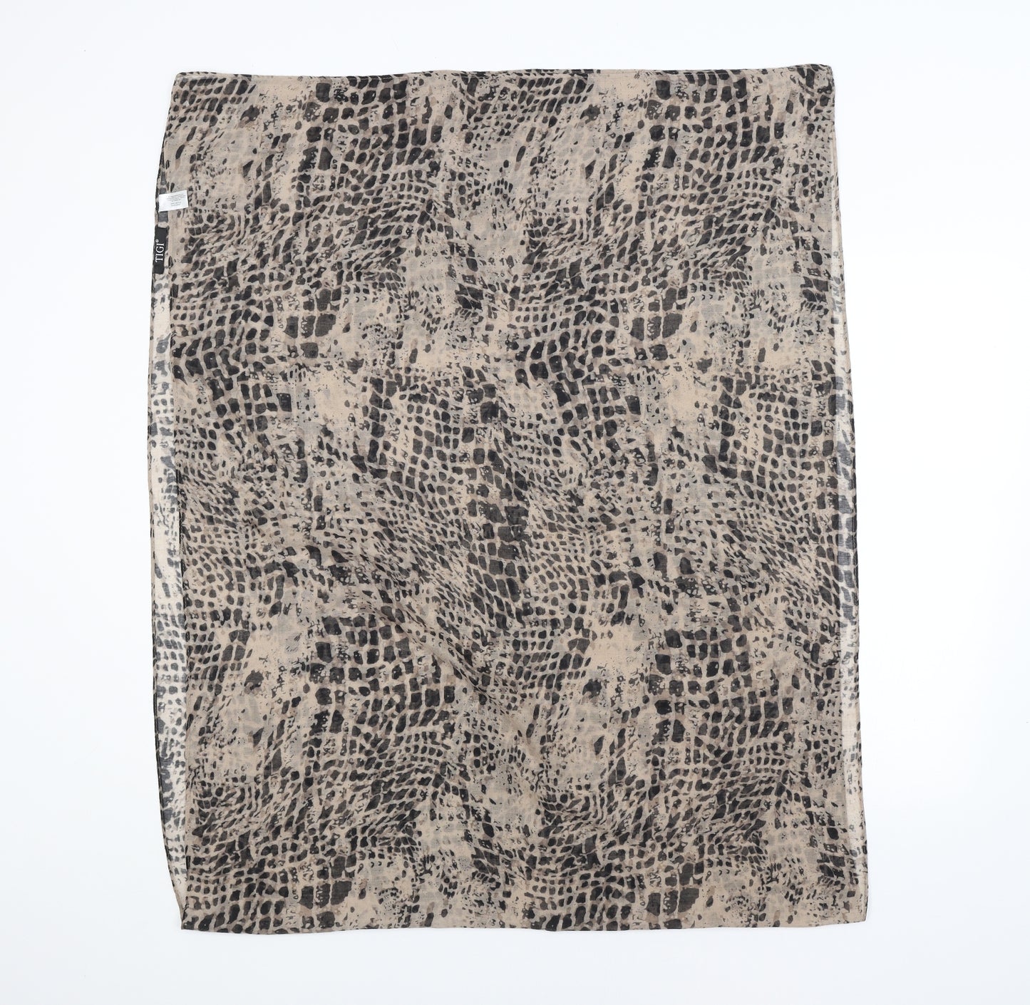 TIGI Womens Beige Animal Print Shawl/Wrap