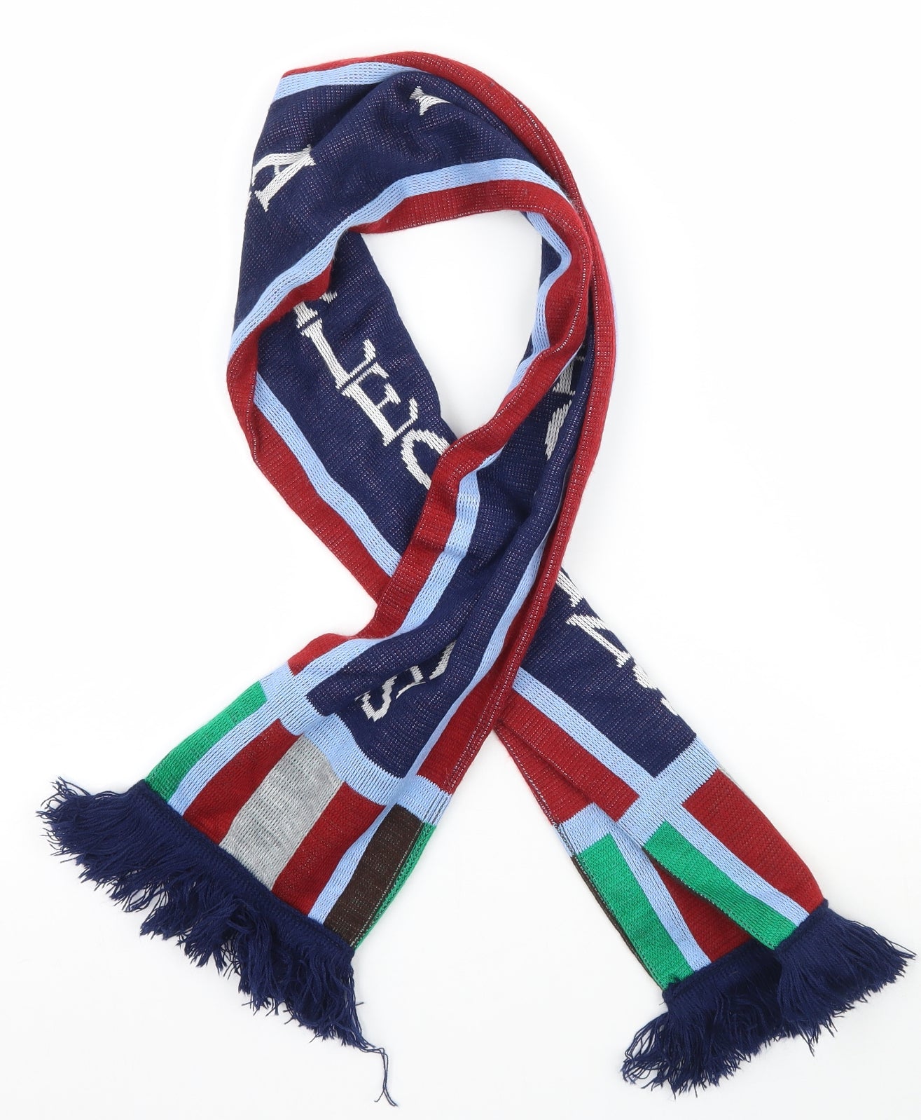 Purple And Gold Scarf Sportsman Rugby Striped Knit Scarf (SP02) Available In 20 Color Combinations, Orange-Black, One Size Berkeley Scarf 7 thumbnail image