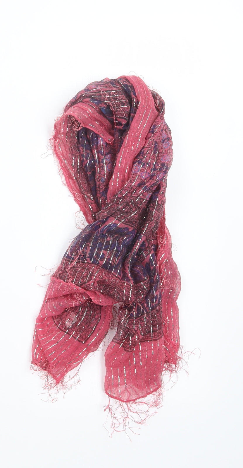 Coline Womens Pink Geometric Scarf