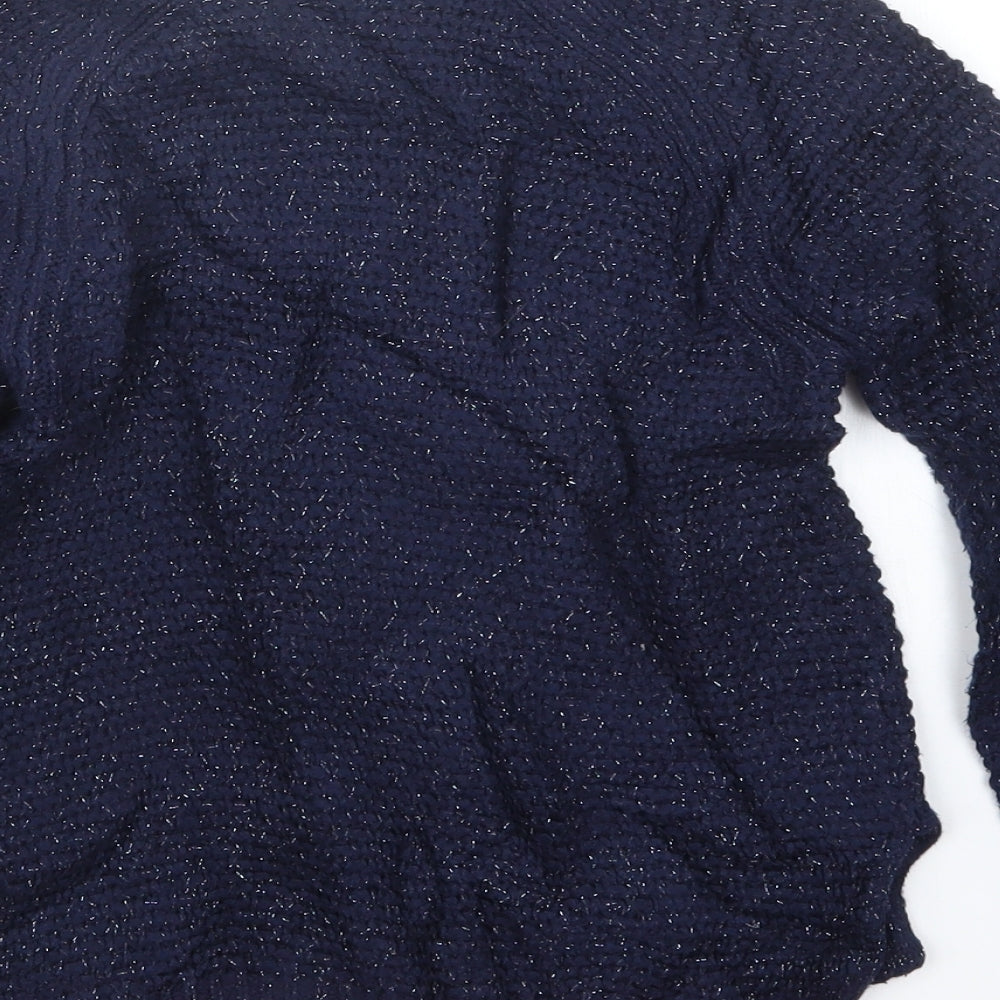Gap Girls Blue Knit Pullover Jumper Size 10-11 Years