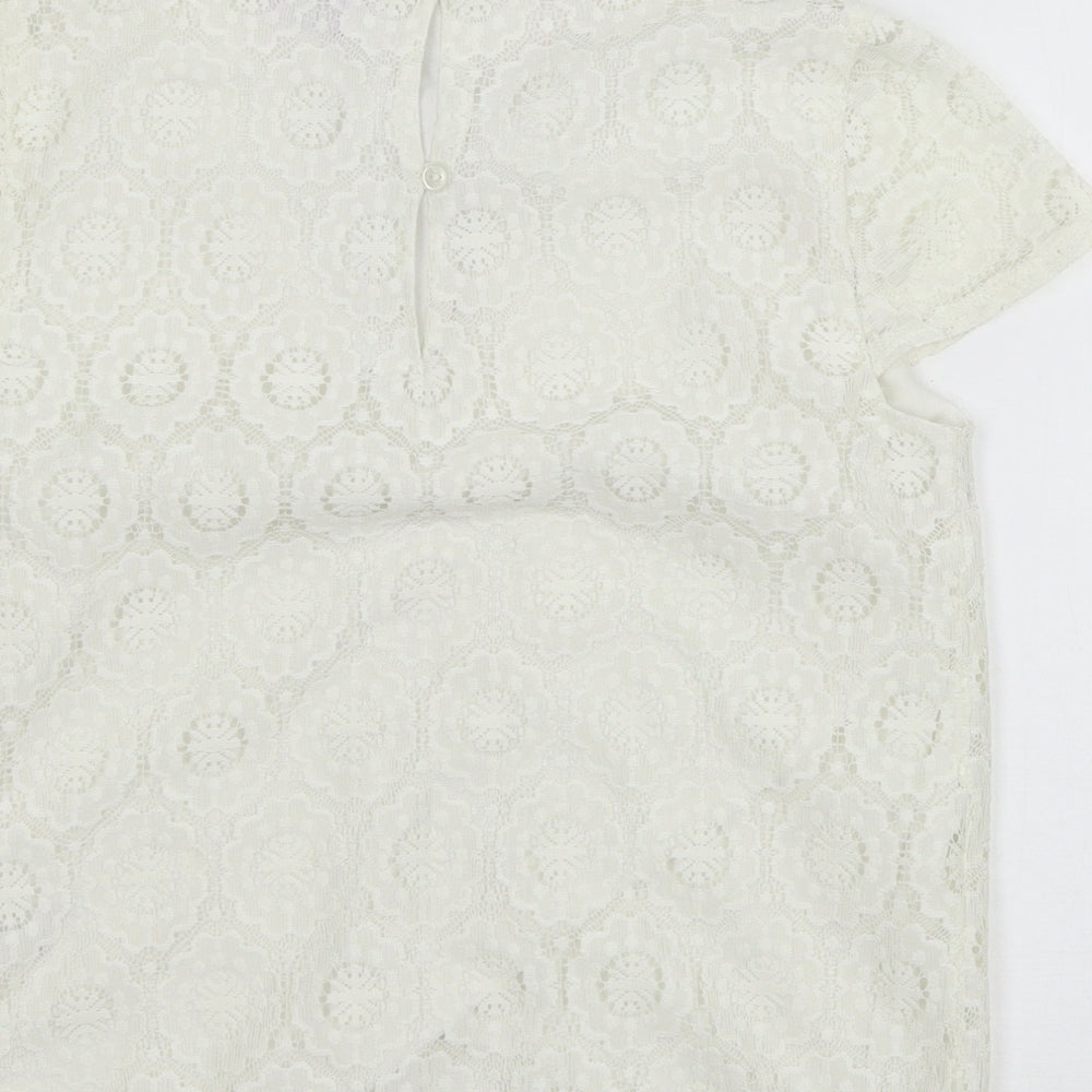 F&F Girls White Lace Basic Blouse Size 11-12 Years