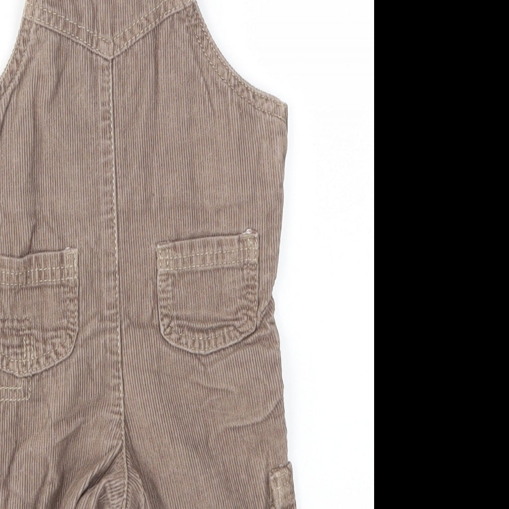 M&S Boys Brown Dungaree One-Piece Size 3-6 Months