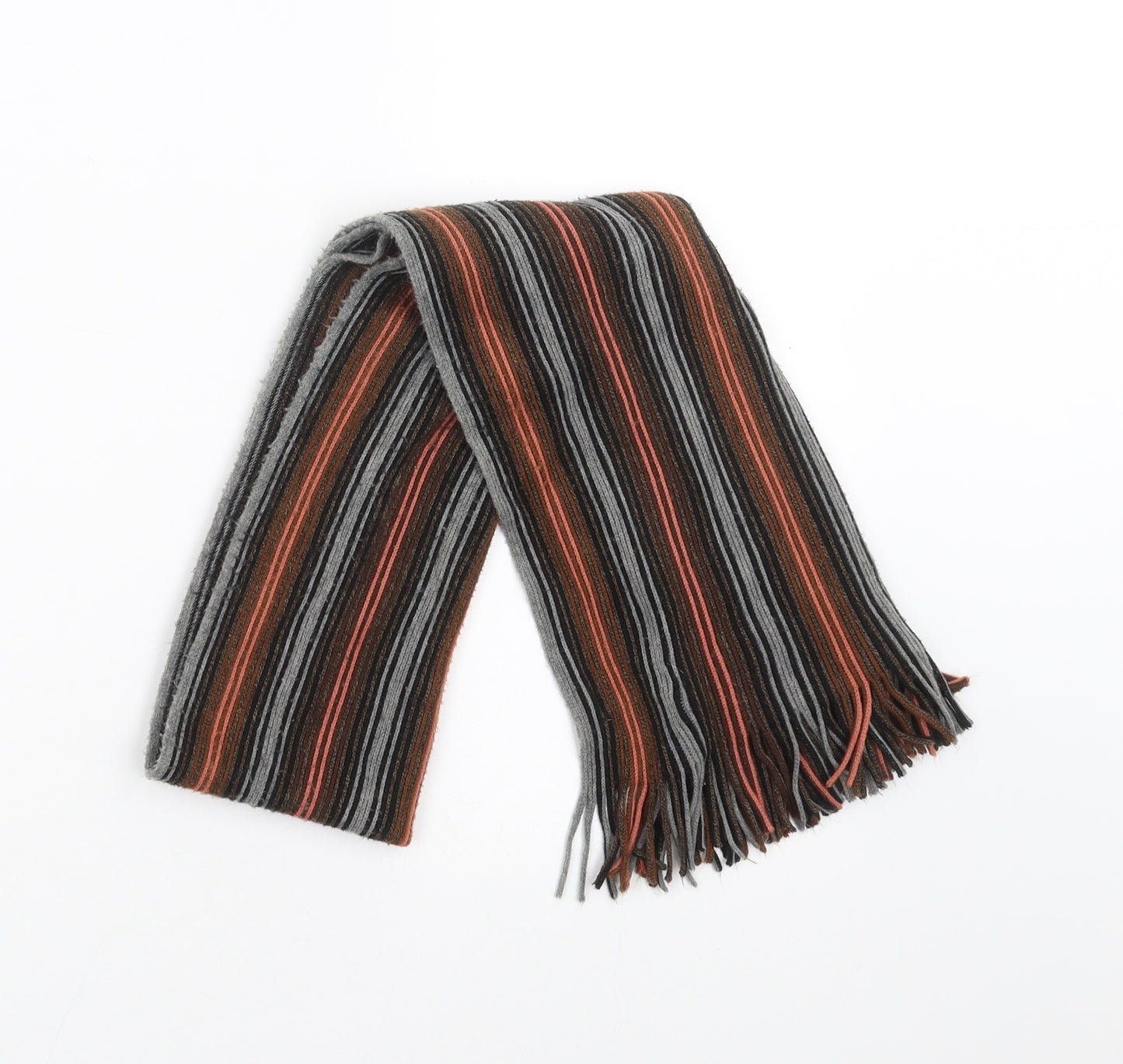 Austin Reed Mens Brown Striped Scarf One Size