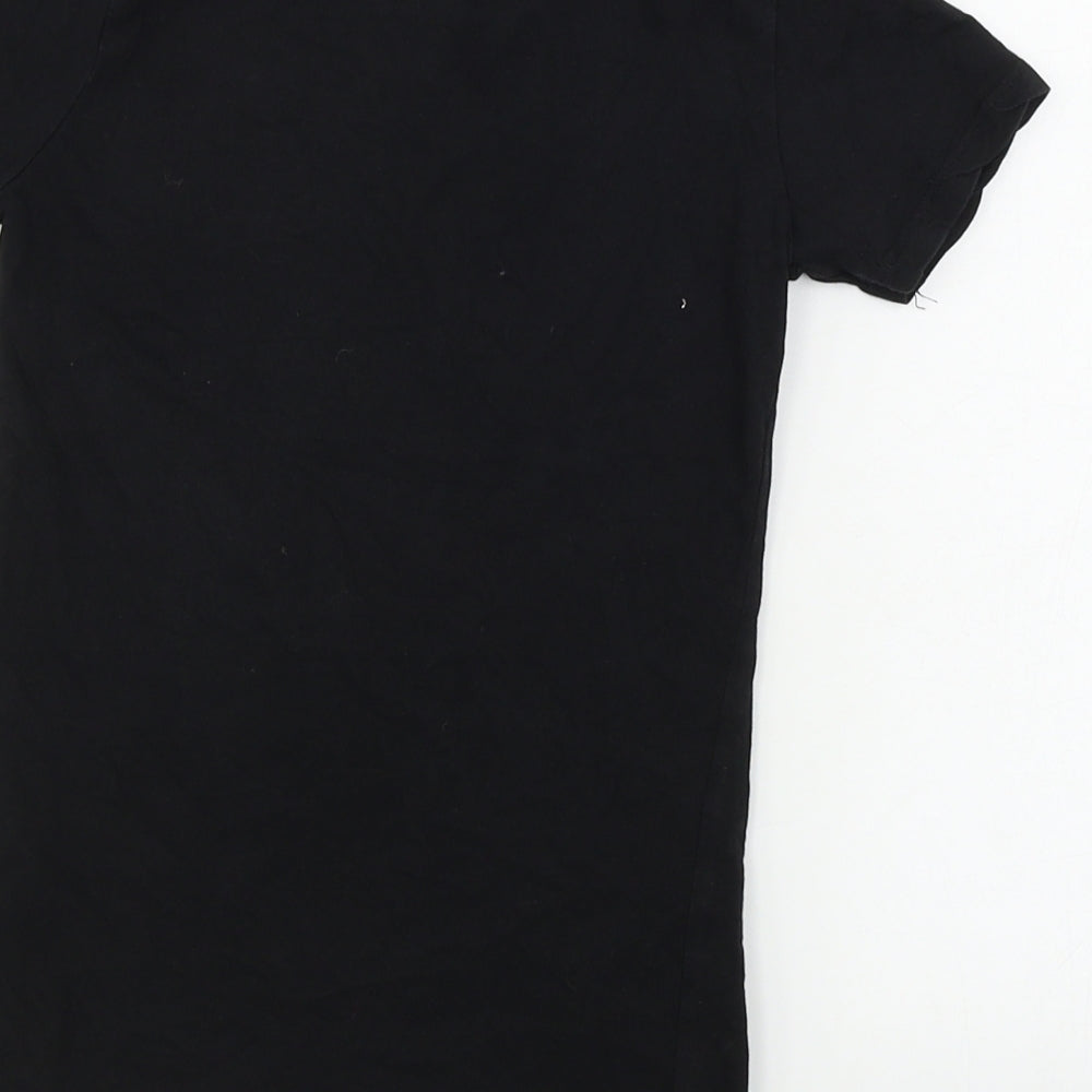 Cotton Heritage Girls Black Basic T-Shirt Size S