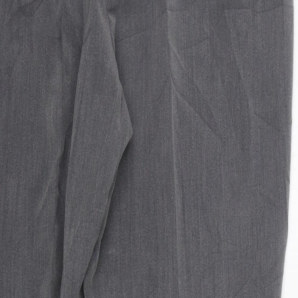 Classic Womens Grey Cropped Trousers Size 14 L34 in
