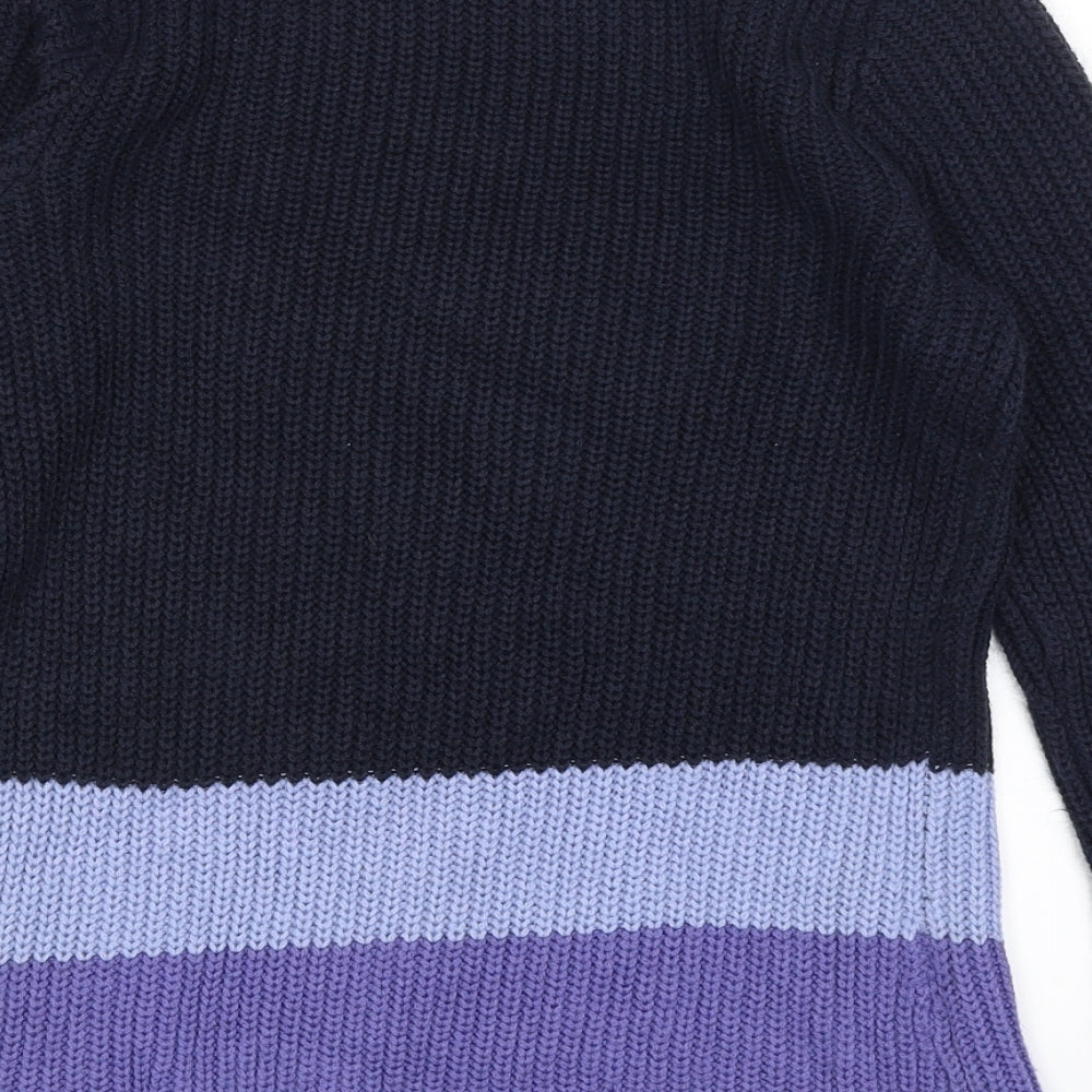 BHS Womens Blue Striped Pullover Jumper Size 10