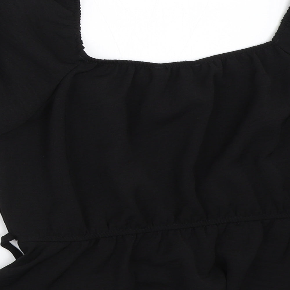 New Look Womens Black Basic Blouse Size 6