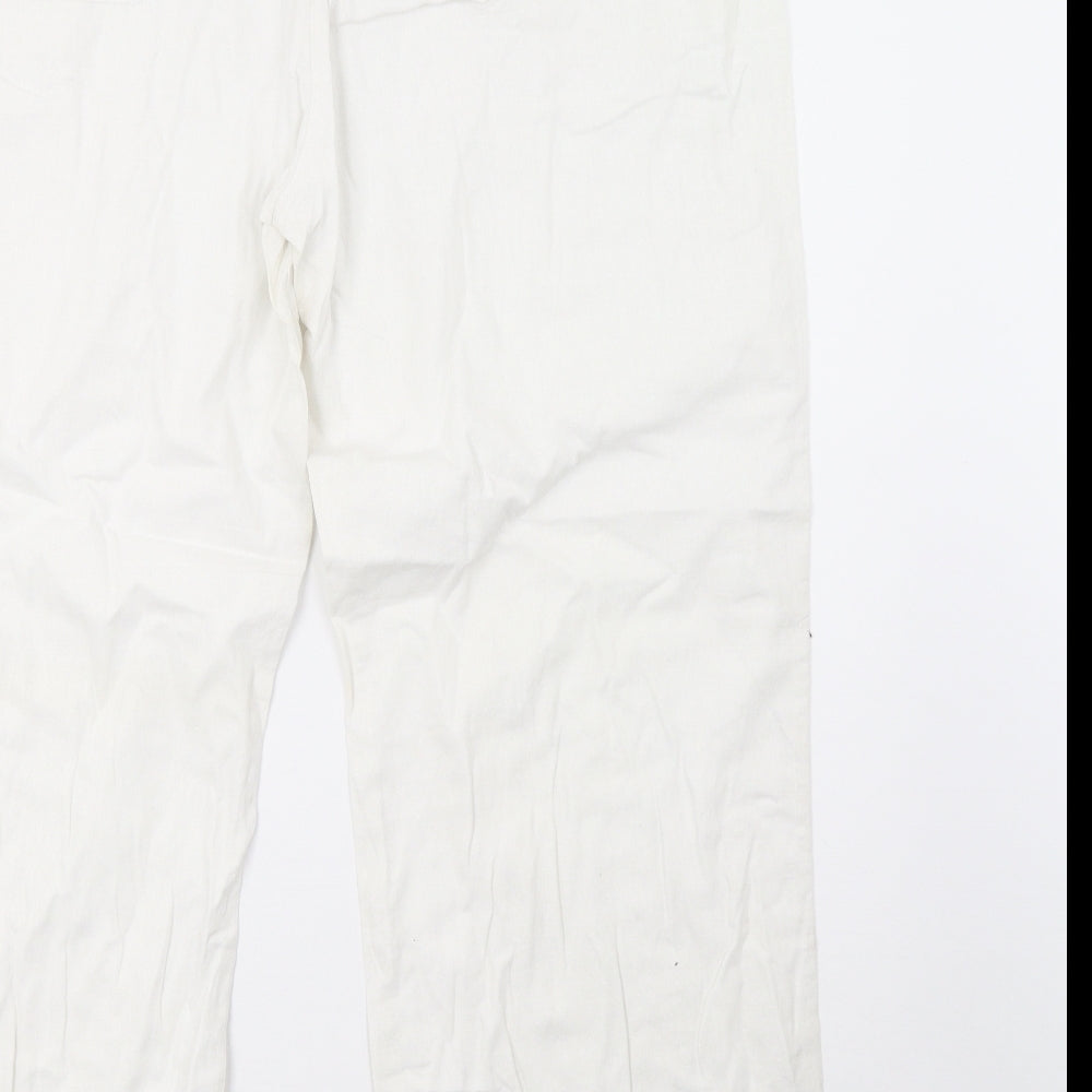 sainsburys Womens White Trousers Size 20 L30 in