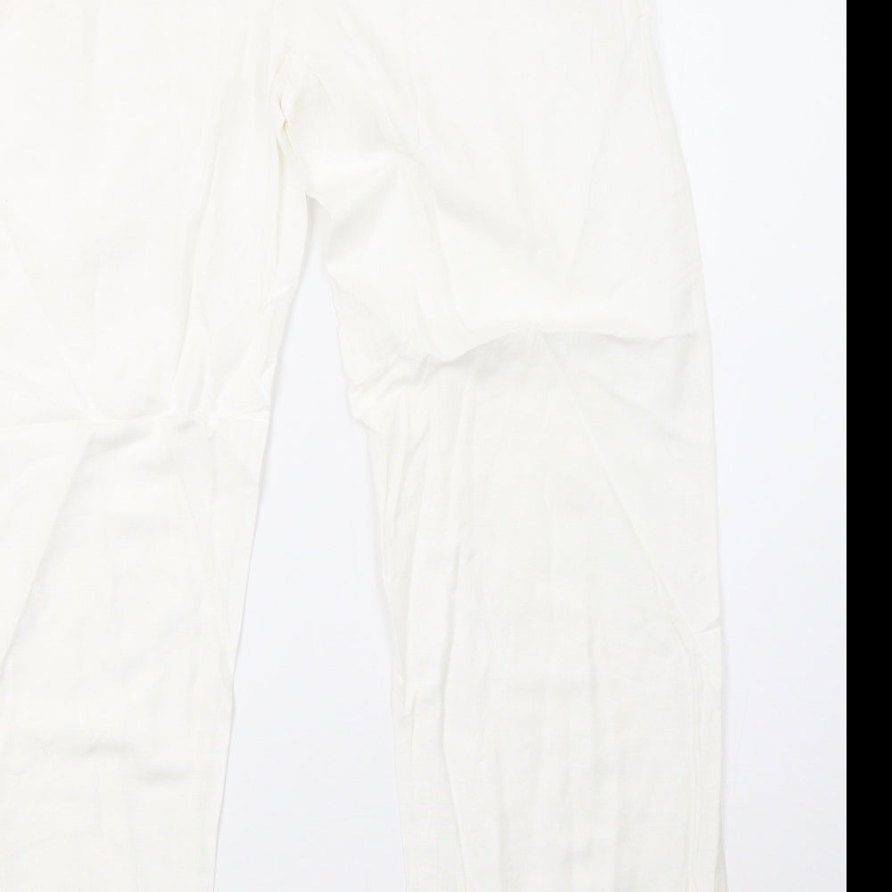 marisota Womens White Trousers Size 12 L32 in