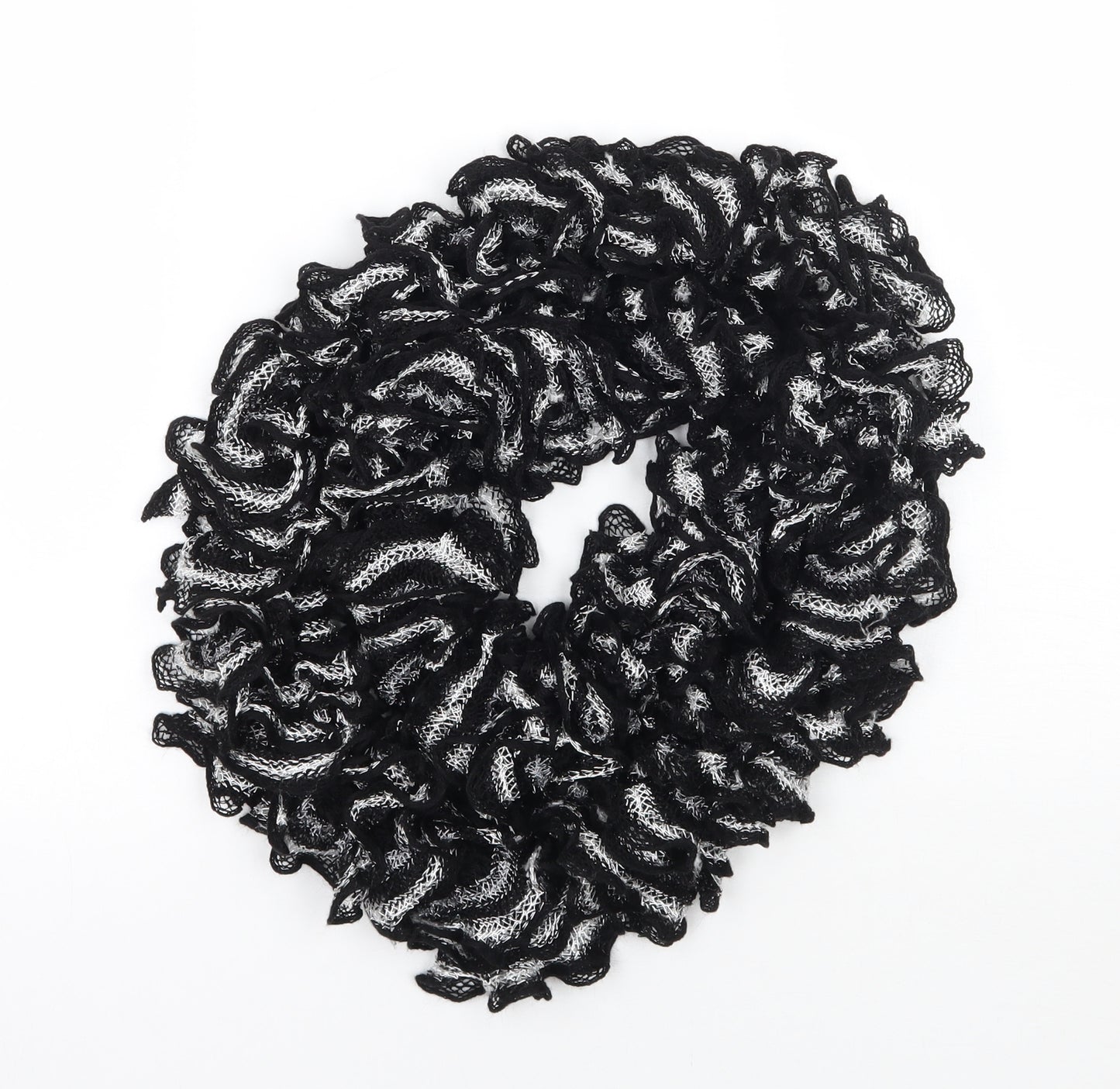 Preworn Womens Black Polka Dot Scarf