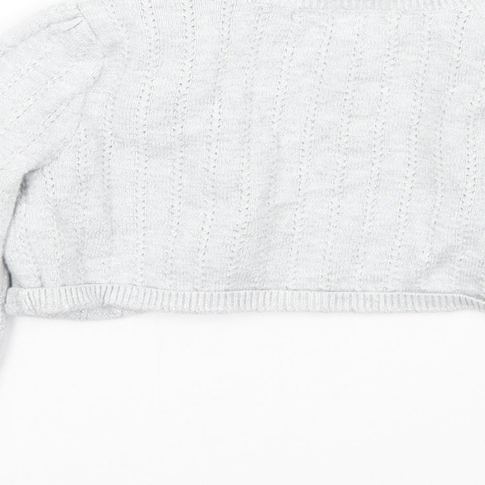 Marks and Spencer Girls Grey Cardigan Jumper Size 3-4 Years