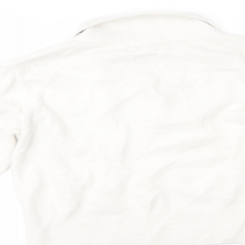 H&M Womens White Pullover Jumper Size S