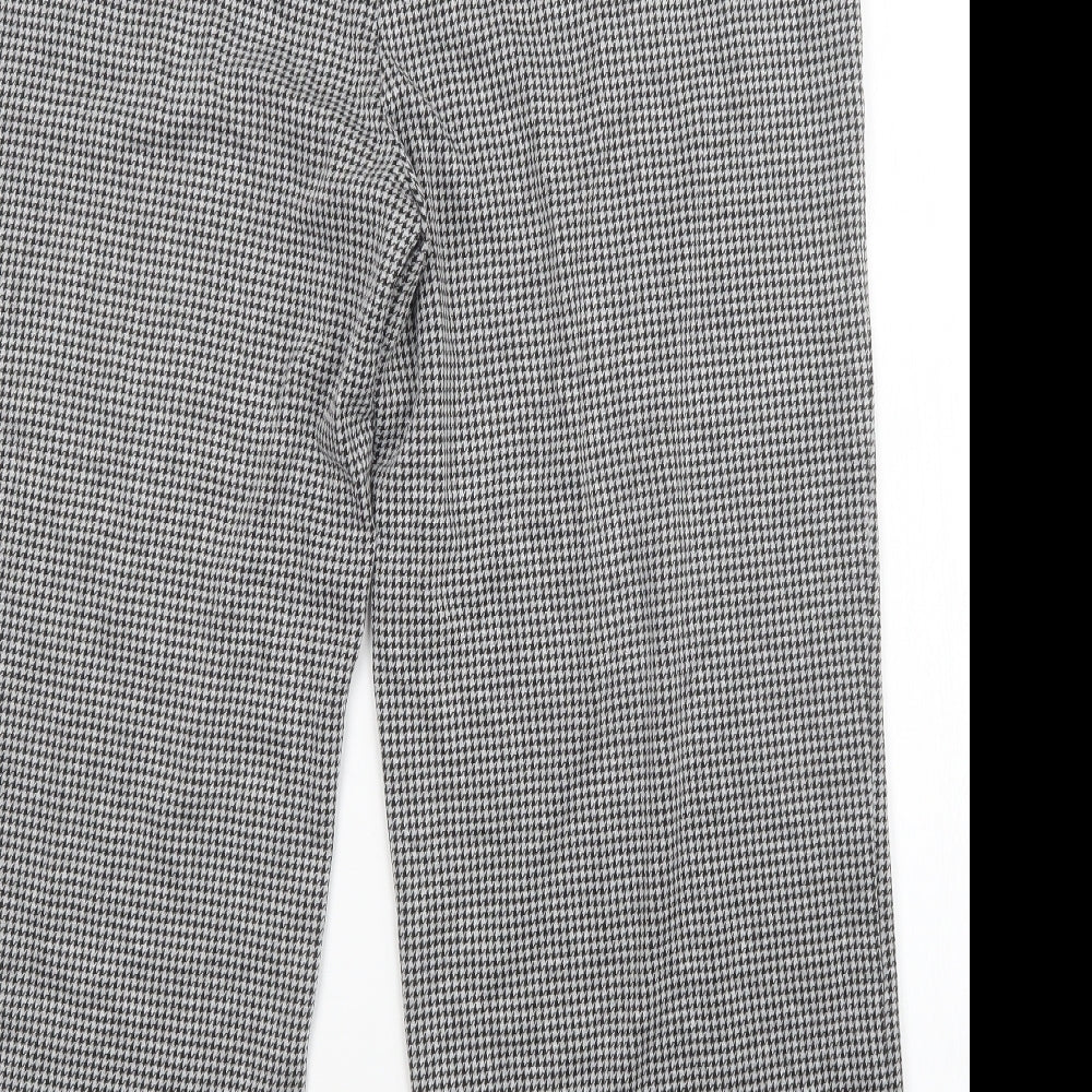 M&S Womens Multicoloured Check Trousers Size 20 L27 in
