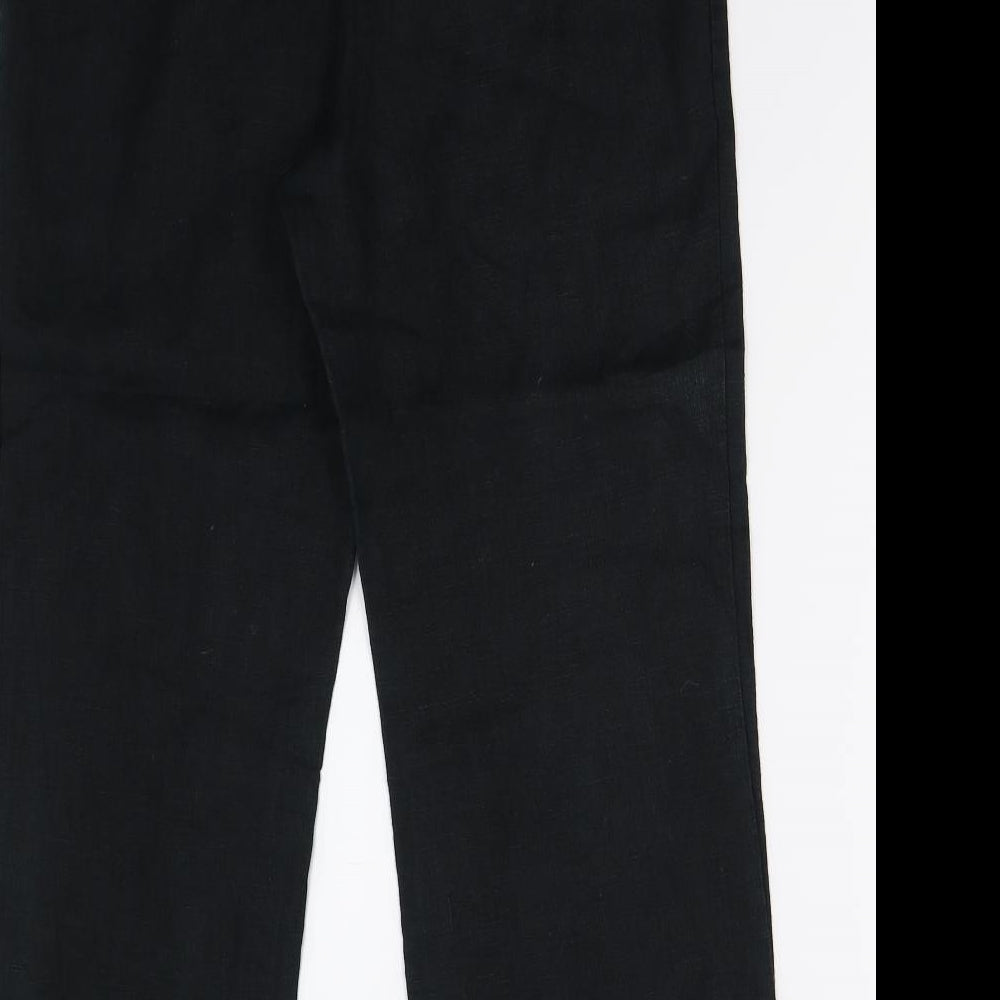 M&S Womens Black Trousers Size 14 L26 in