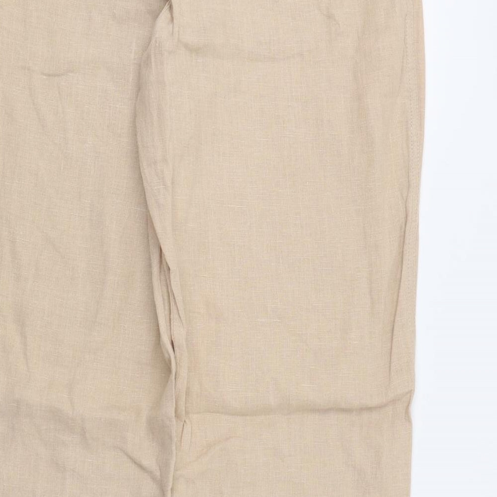Paul Berman Womens Beige Trousers Size 14 L32 in