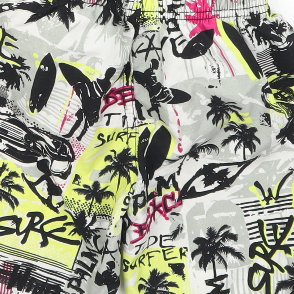 Rebel Surf Boys Multicoloured Geometric Sweat Shorts Size 3-4 Years - Graphic Beach Palm Surf