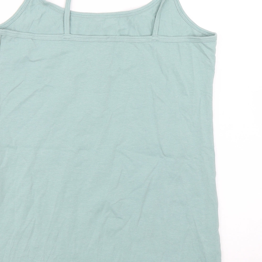 Papaya Womens Green Basic Tank Size 14