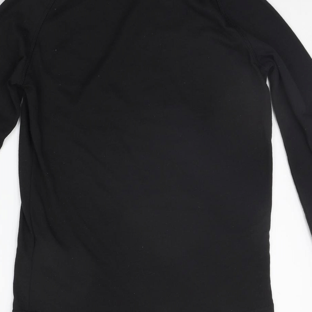 DECATHLON Girls Black Basic T-Shirt Size S