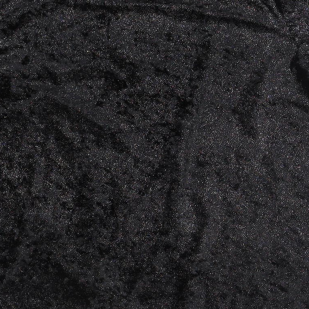 CAPSULE Womens Black Basic T-Shirt Size 10 - Glitter Detail