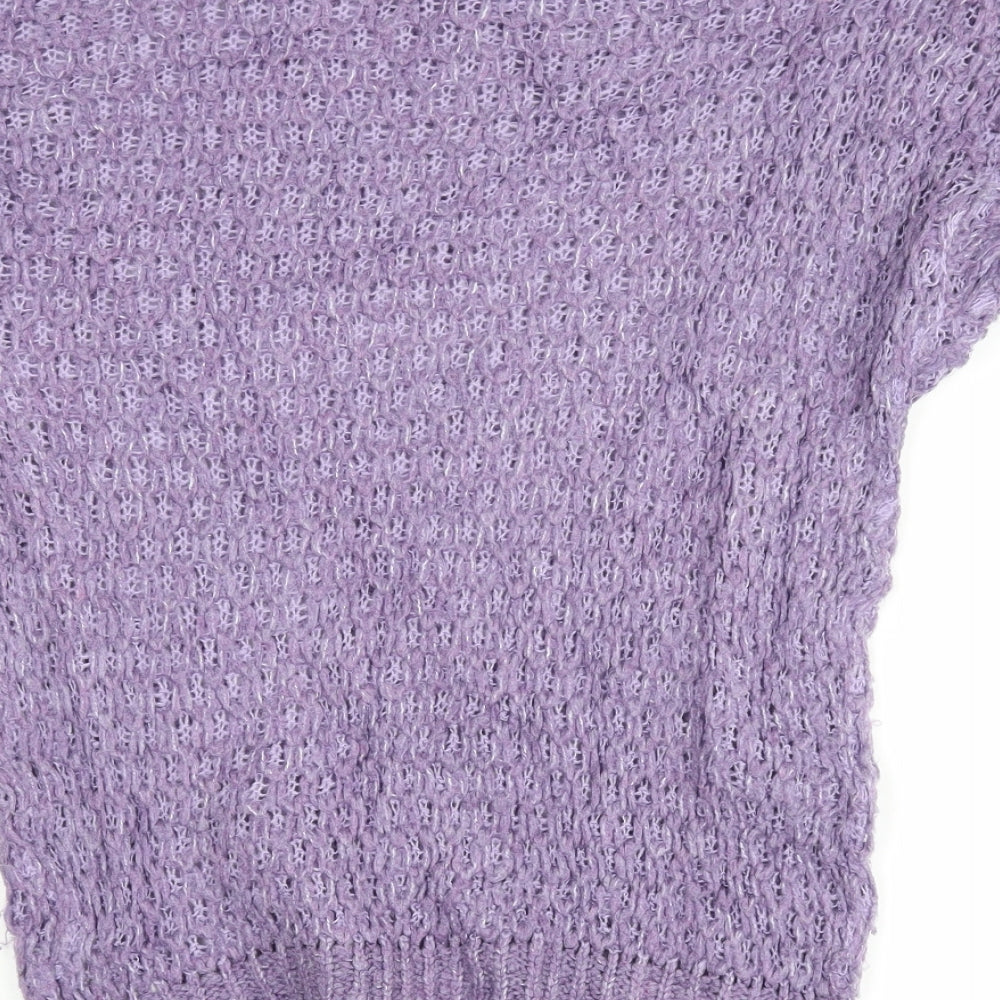 very Womens Purple Henley Jumper Size 8