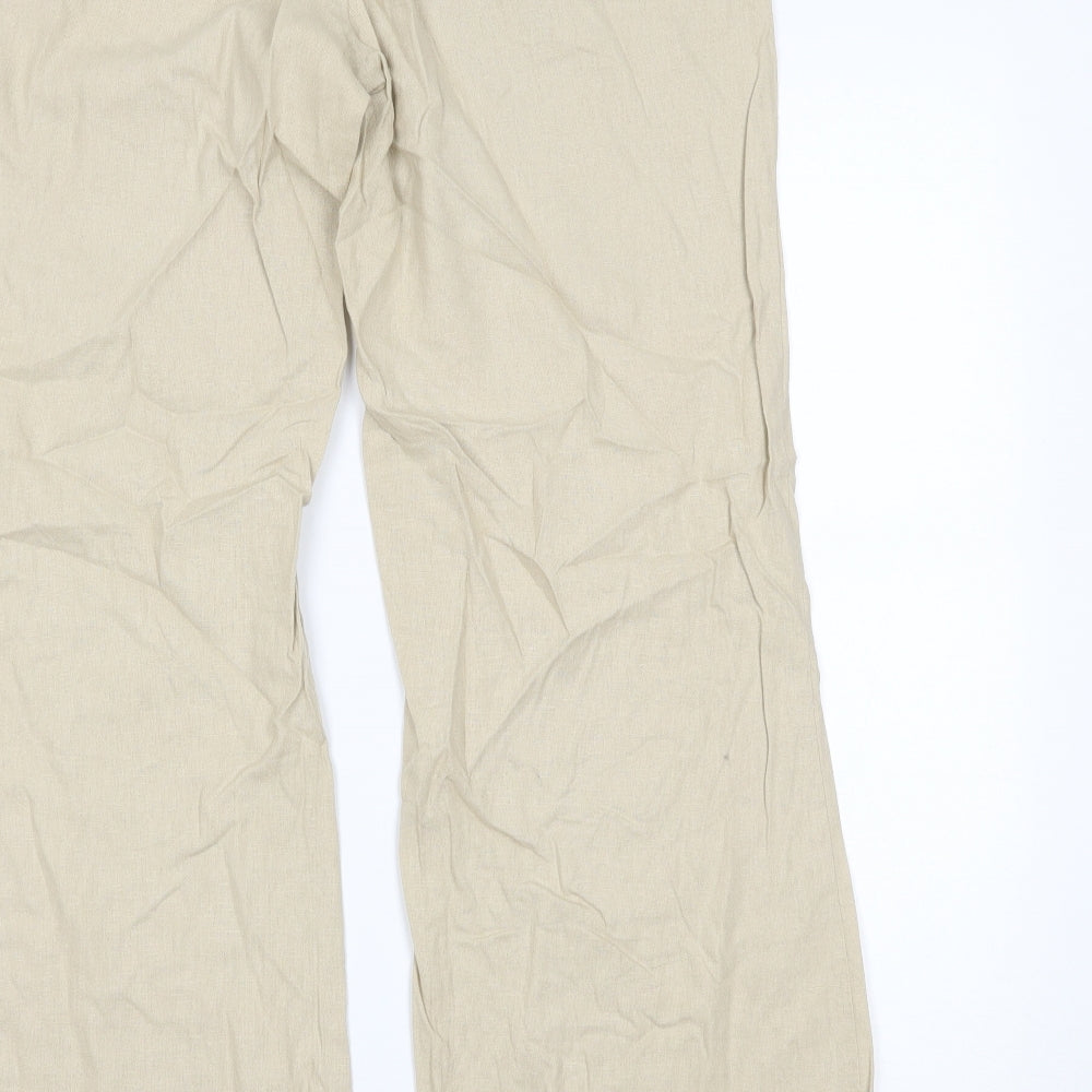 Todays Woman Womens Beige Trousers Size 16 L28 in