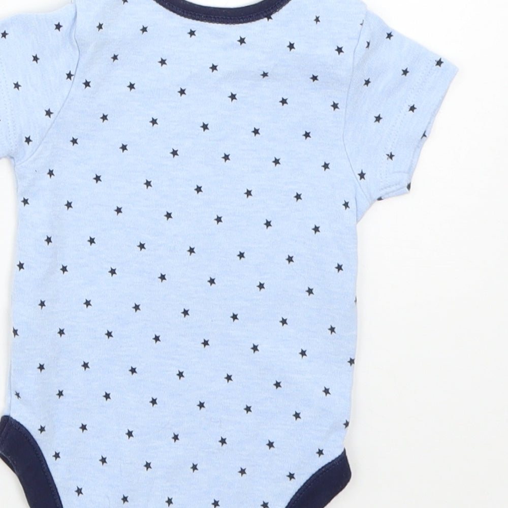 George Baby Blue Geometric Babygrow One-Piece Size 3-6 Months